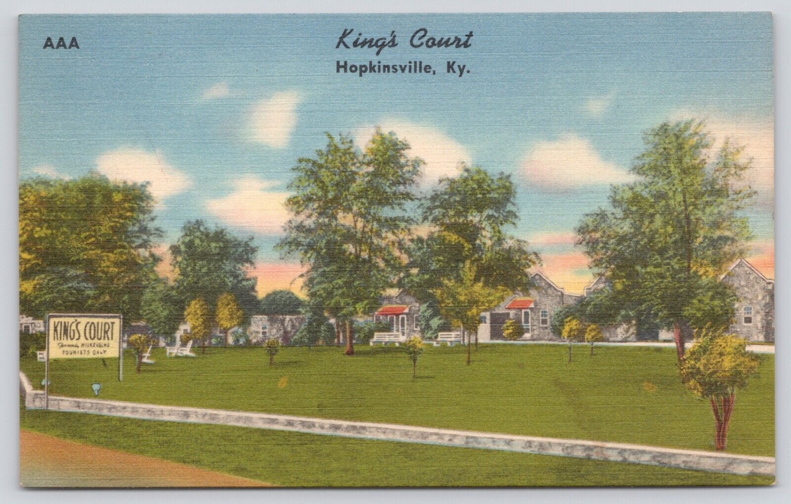 Postcard Hopkinsville Kentucky Kings Court On US 41 A