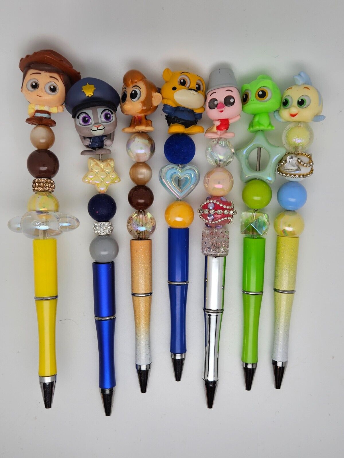 Doorable Disney Beadable Beaded Pen Lot Set of 7