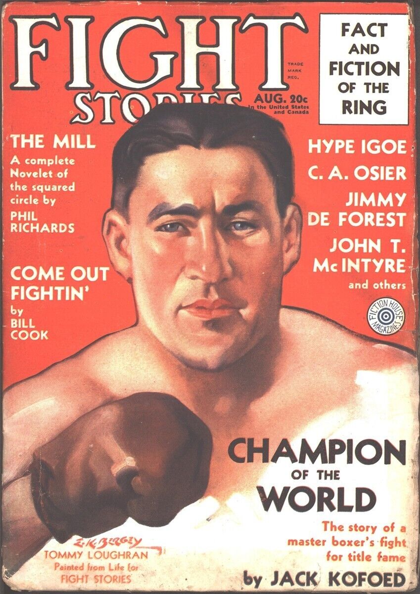 Fight Stories 1931 August.   Pulp