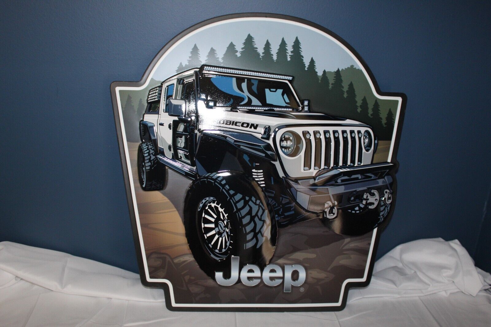 Jeep Wrangler 4x4 Rubicon Metal Embossed Sign 22\
