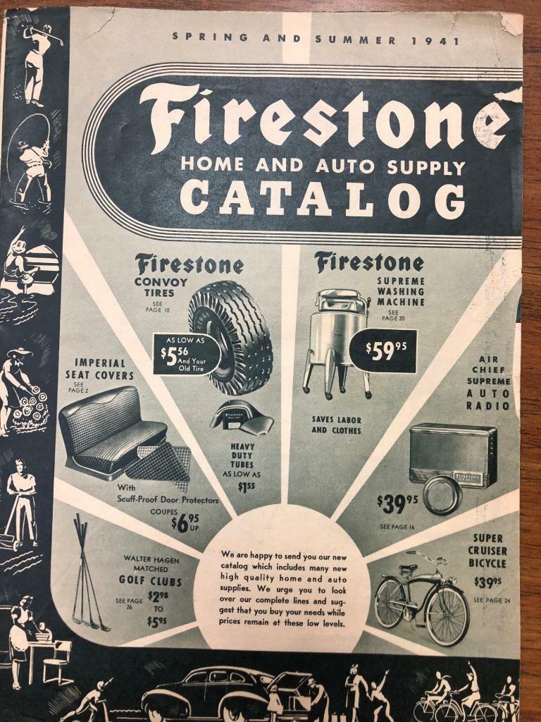 1941 Firestone Spring Summer Catalog Auto Supplies,Tires, Bicycles  etc