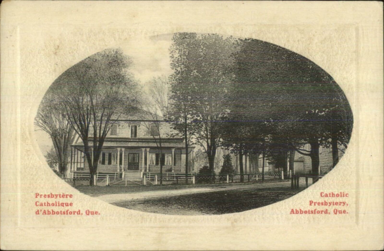 Abbotsford Quebec Catholic Presbytery c1910 Postcard
