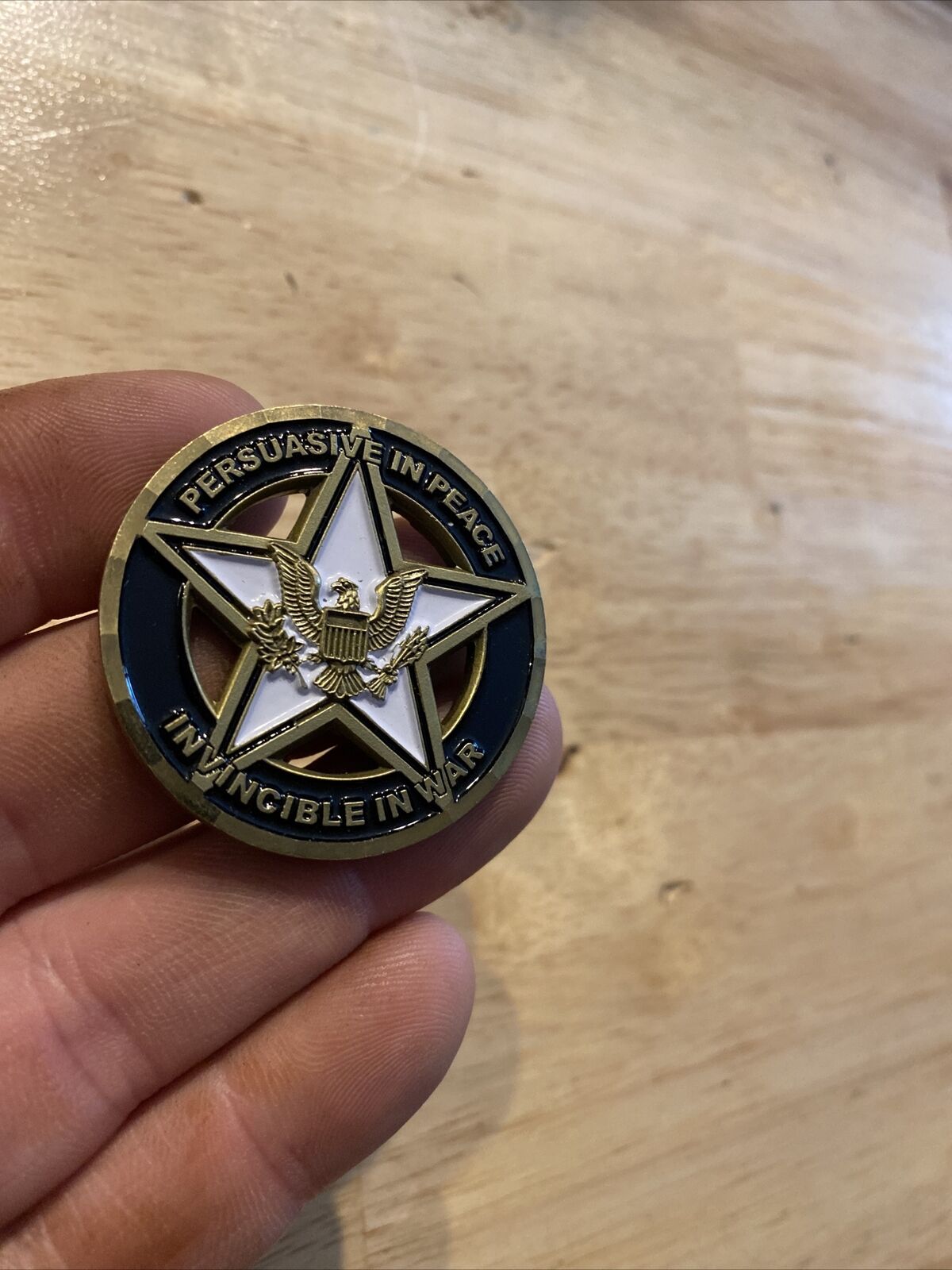 Commander Challenge Coin Army Drill Sergeant WAR Marines Laser Cut Man Cave GIFT