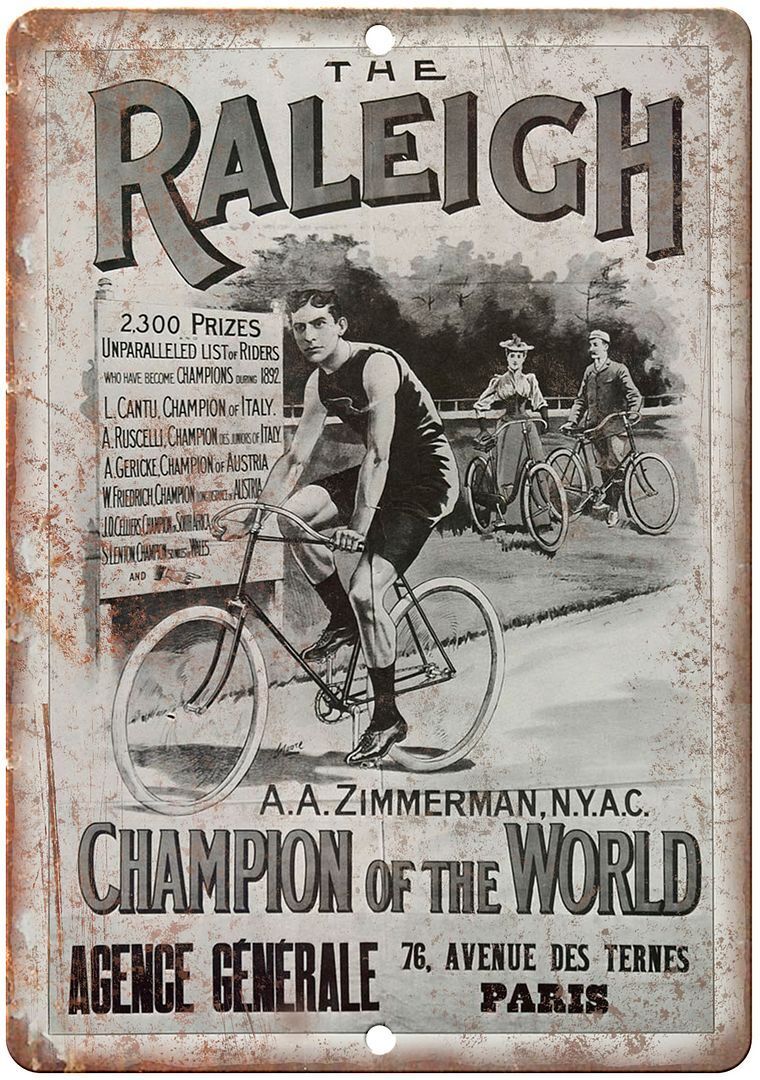 The Raleigh Bicycle Vintage Ad Reproduction Metal Sign B338