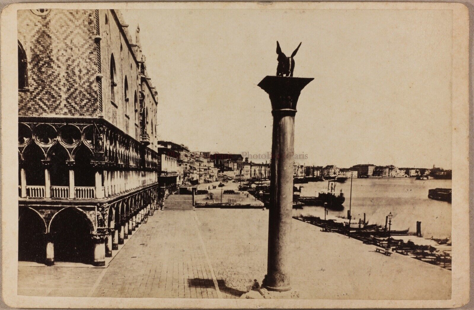 Italy Venice Palace Of Doge Photo PL7c Vintage Albumin Ca 1865
