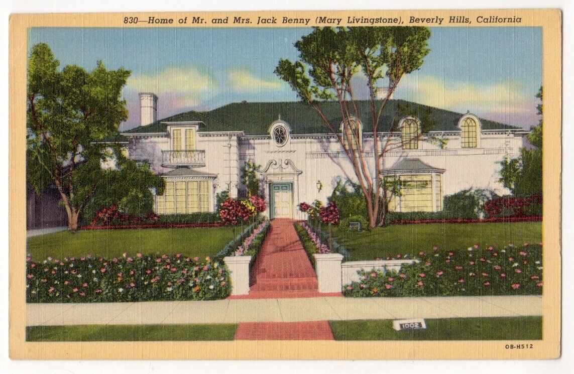 Beverly Hills California c1940's Home of Jack Benny, Hollywood Movie & TV Star