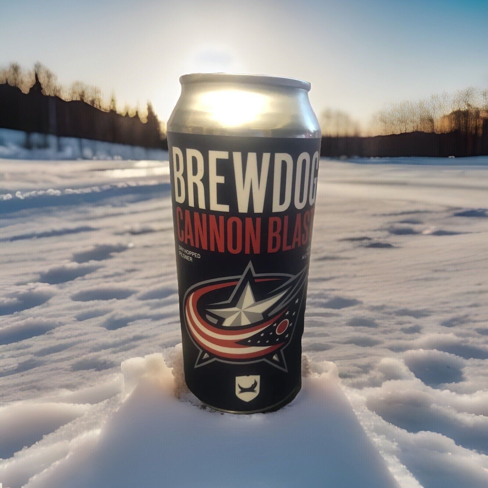 Cannon Blast Pale Ale 16 oz beer can BrewDog Brewing Columbus Blue Jackets NHL