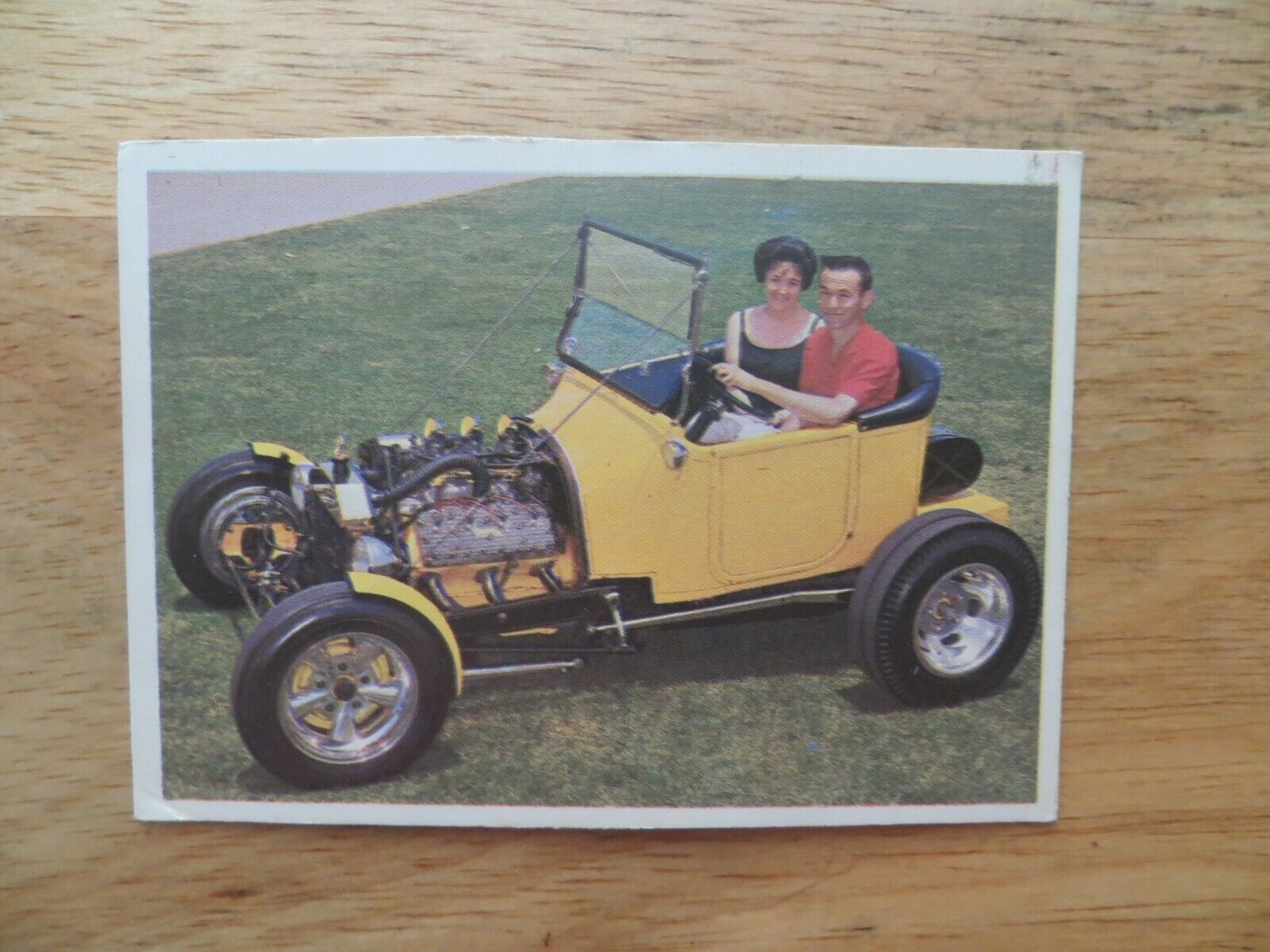 1965 DONRUSS SPEC SHEETS HOT ROD CARS BUBBLE GUM CARD # 25 BOB-TAILED \