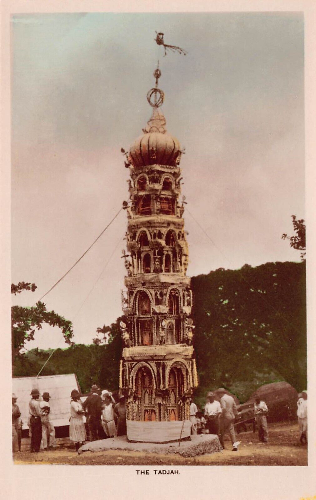 RPPC Trinidad West Indies Hindu Tadjah Temple Port of Spain Photo Postcard D44