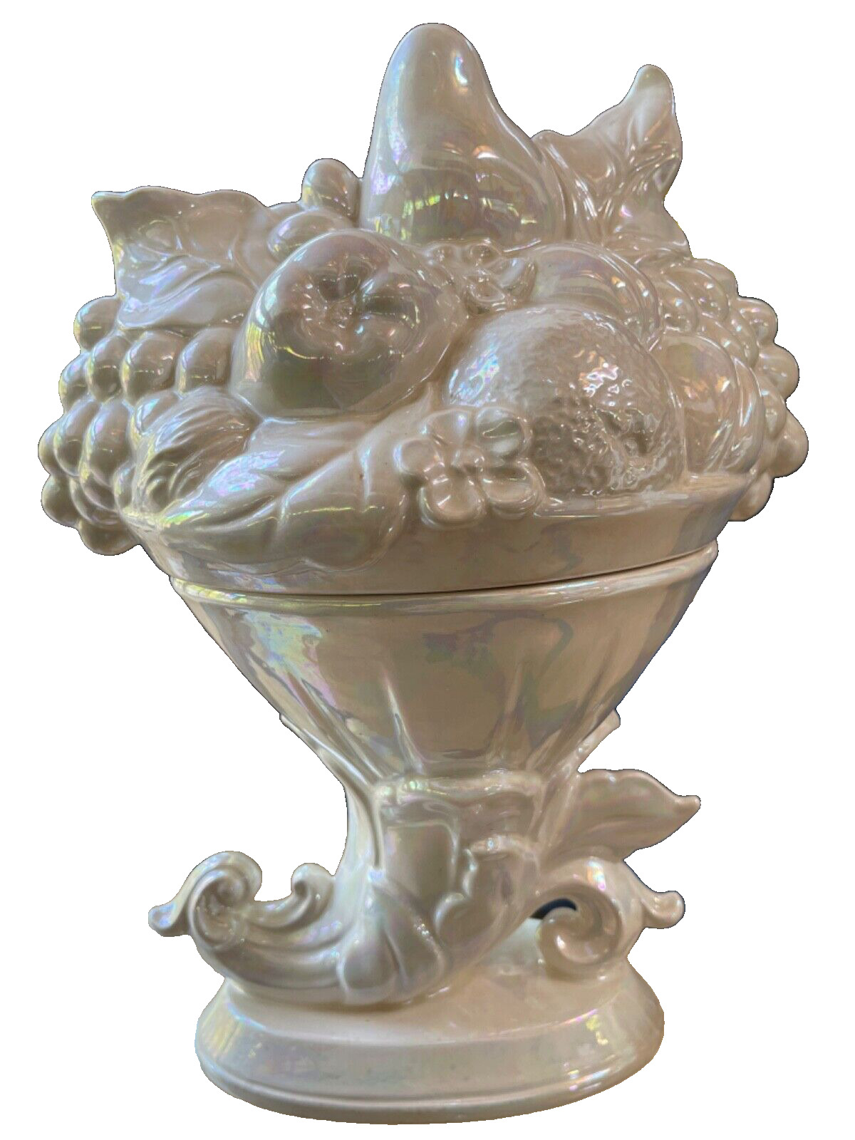 Vintage  Italian Ceramic fruitbowl, Pearlesque, 