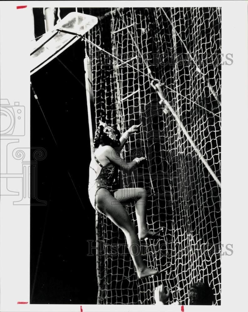 1983 Press Photo Carolina Alverez, Ringling Bros. & Barnum Bailey Circus, Texas