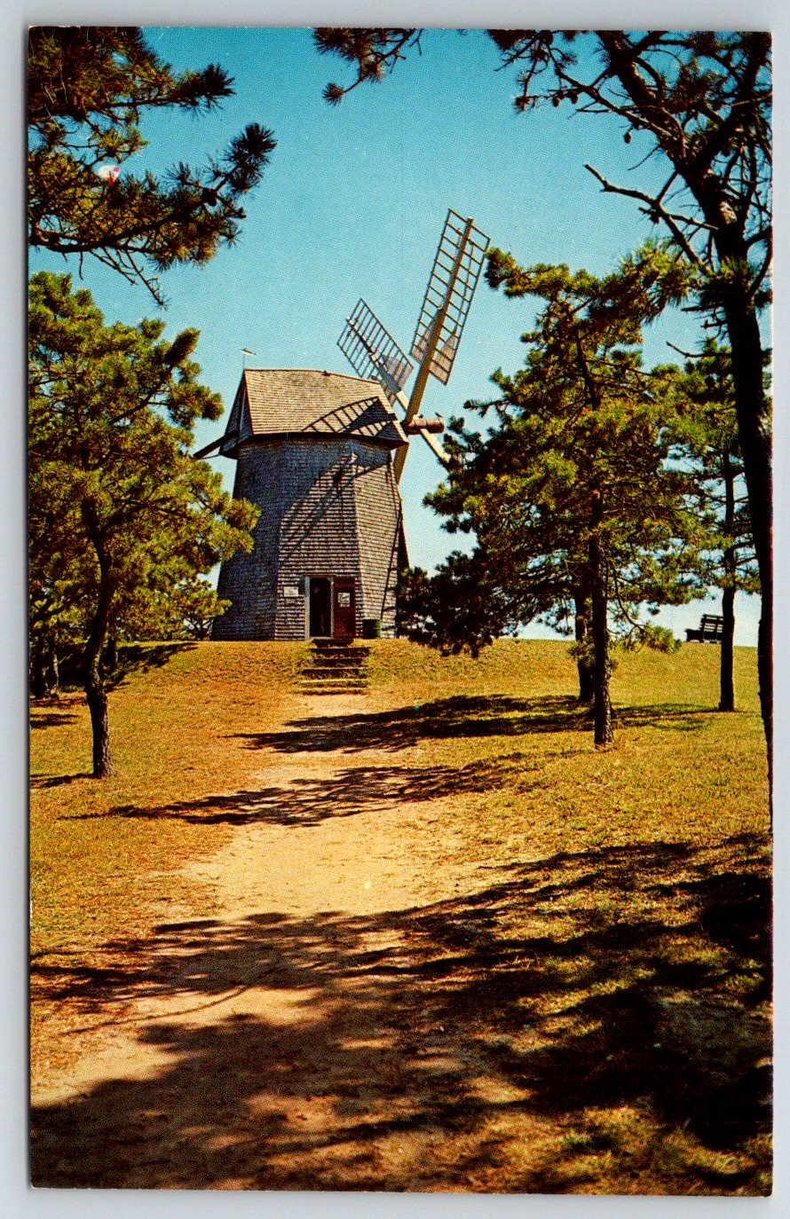 c1960s Old Grist Mill Cancellation Chatham Cape Cod MA Vintage Postcard