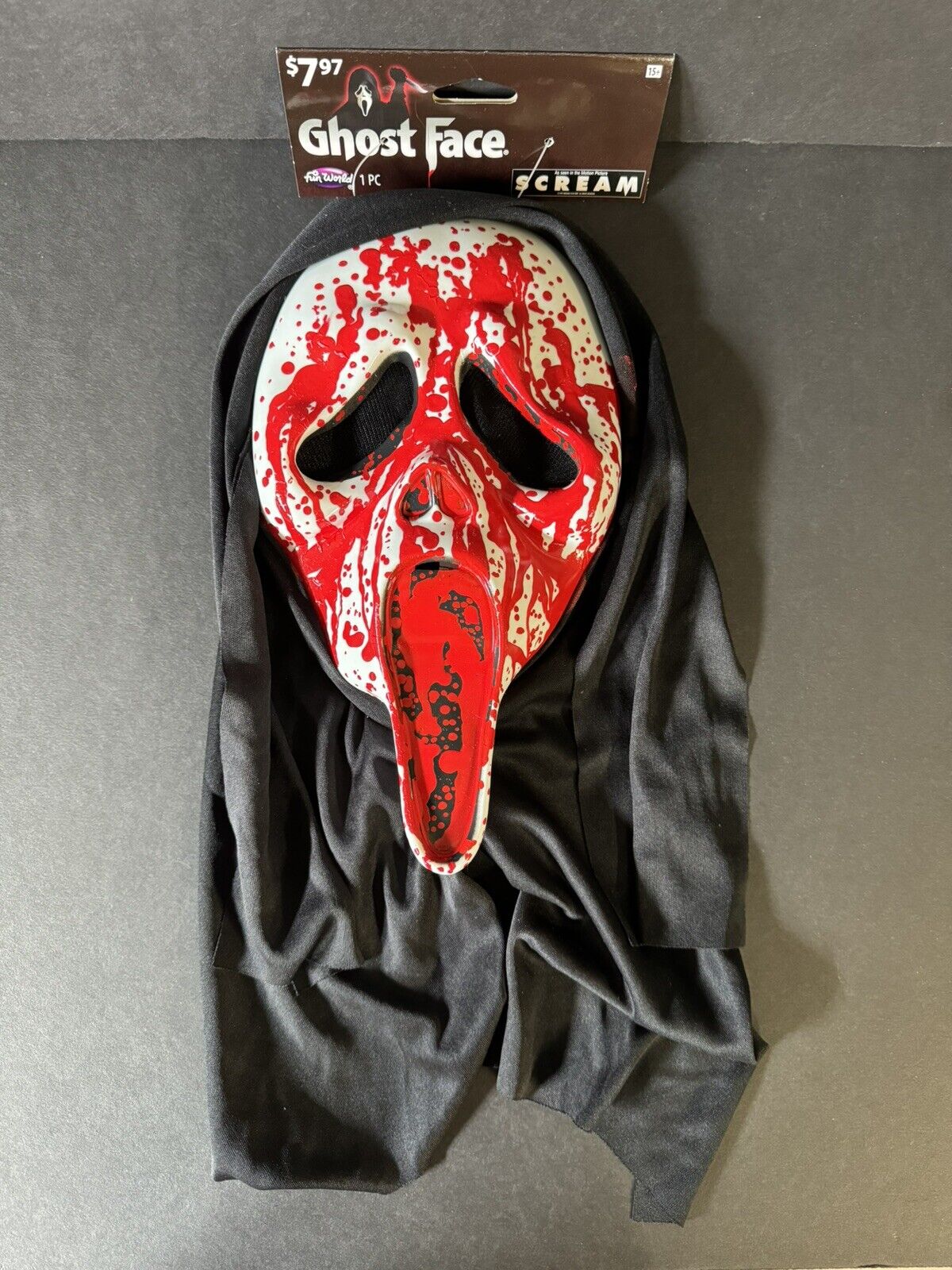 Ghost Face Mask Fun World Scream CUSTOM Bloody Mask Hand Painted