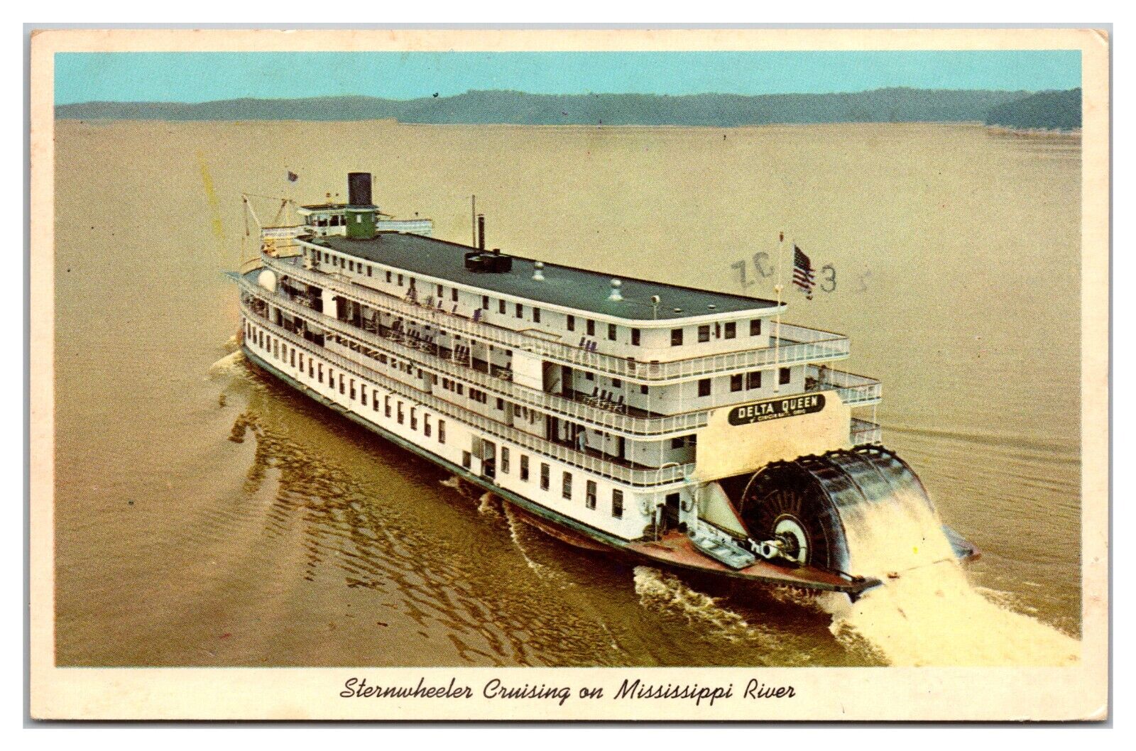 Sternwheeler Cruising On Mississippi River