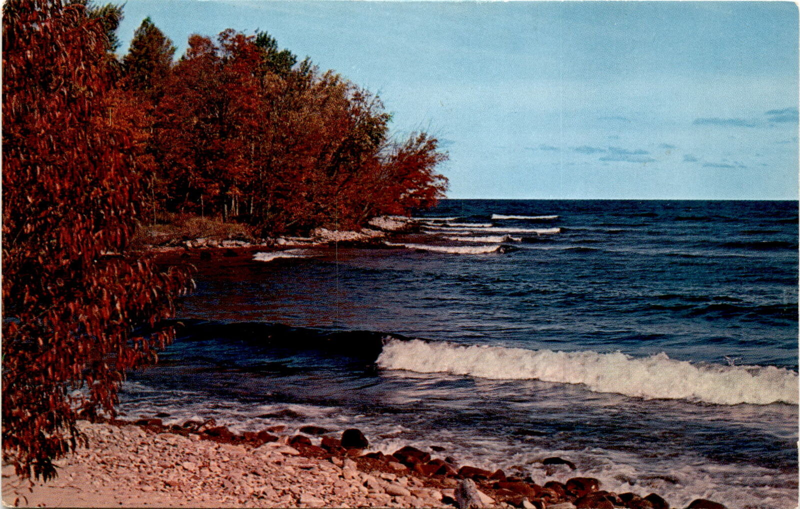 Michigan Great Lakes shoreline postcard, stunning view