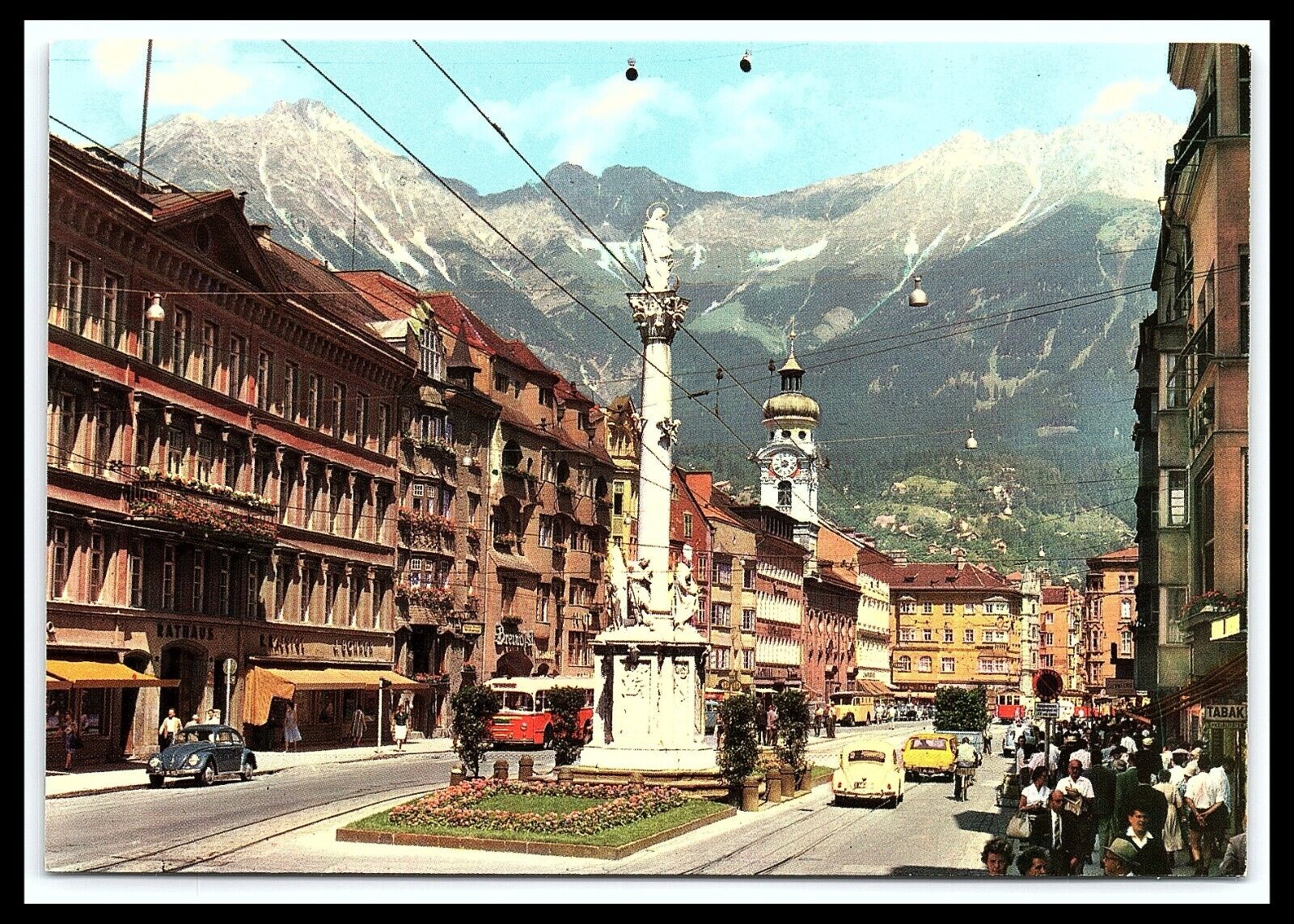 Innsbruck Maria Theresia Street Downtown Continental Postcard         cl52