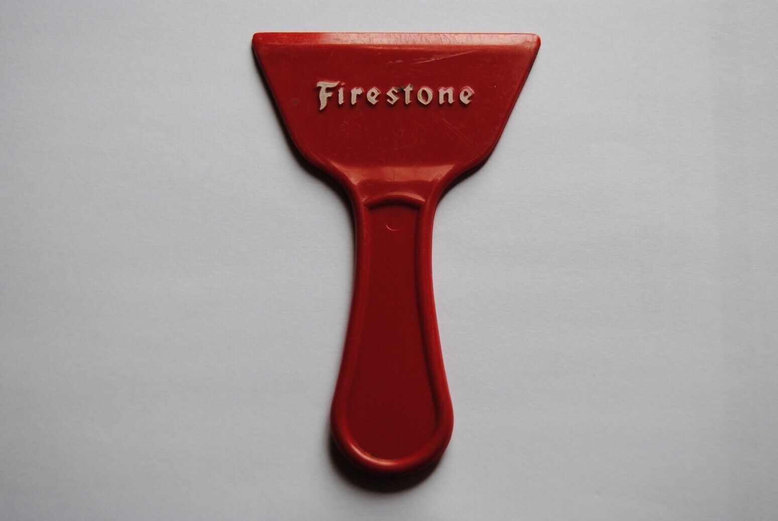 Vintage Red Firestone Plastic Ice Scraper