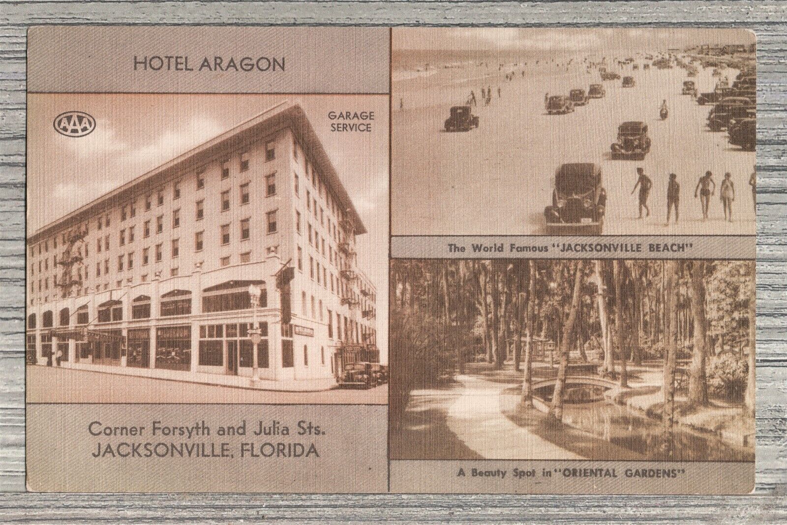 Postcard-Hotel Aragon Corner Forsyth and Julia Streets Jacksonville Florida-PC53