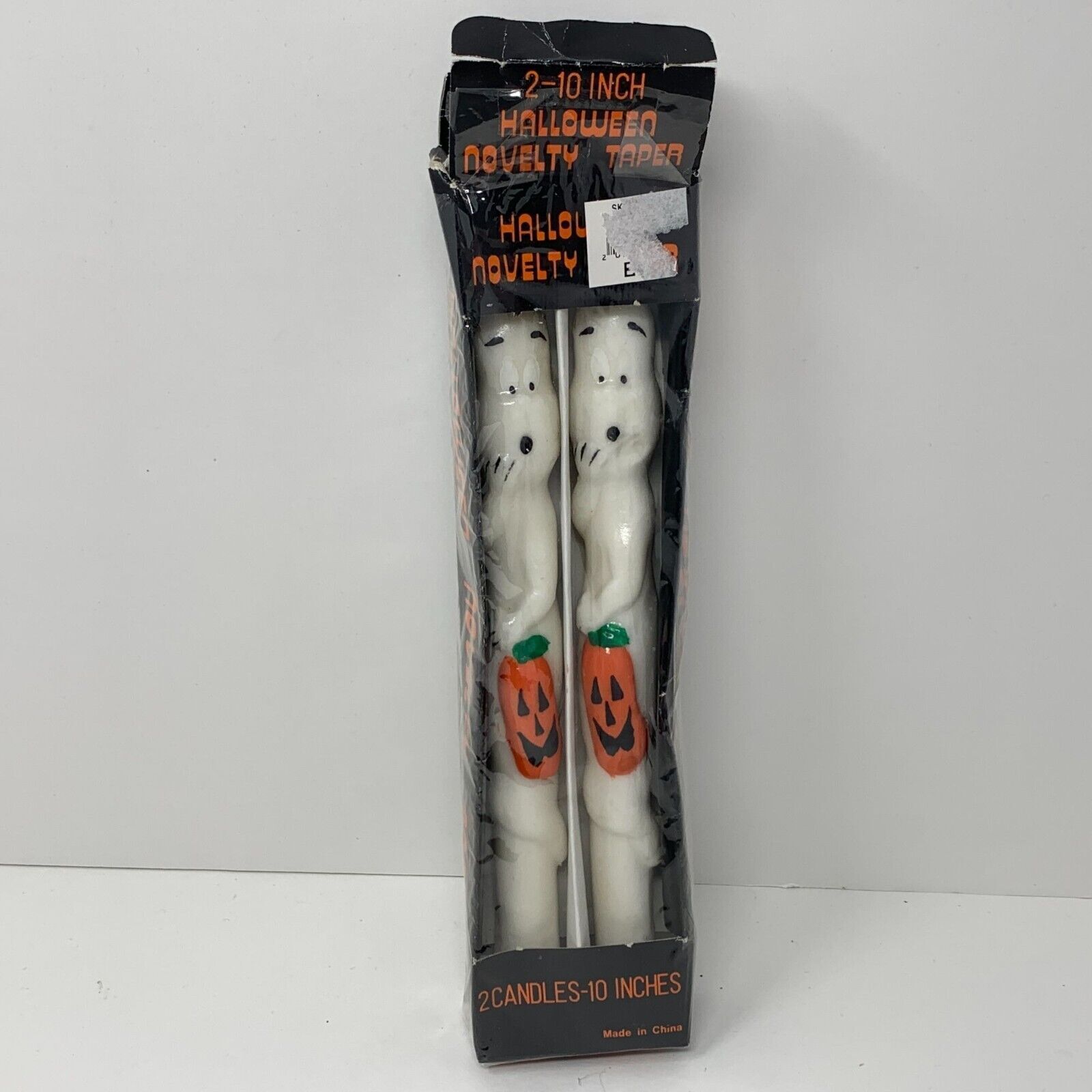 NEW Halloween candles 10 inch taper candlesticks ghosts pumpkins pair novelty
