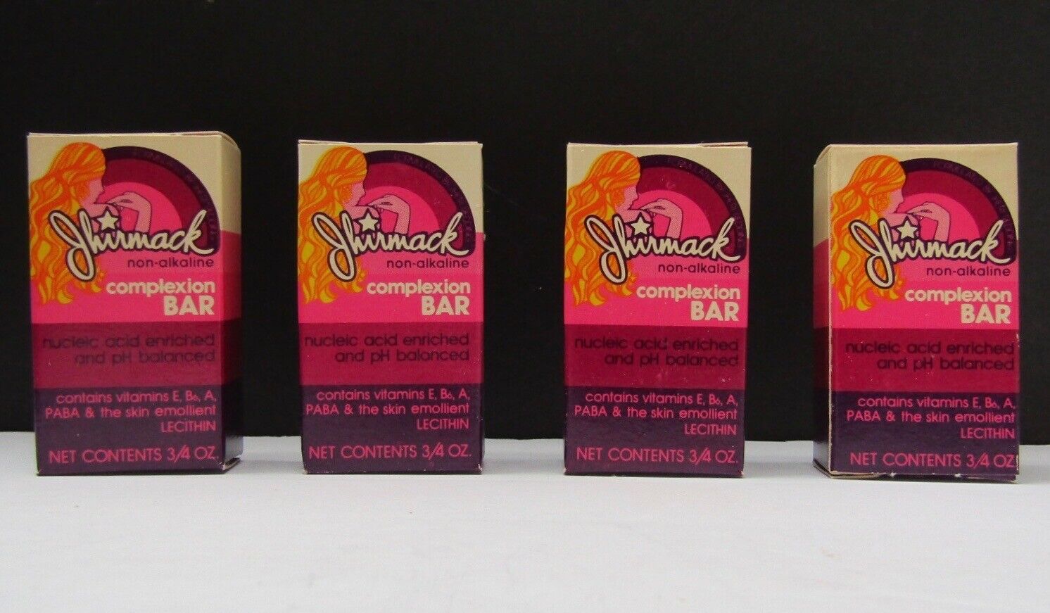 New Jhirmack Vintage 1980s Complexion Bar Soap Trial size 0.75 oz LOT of 4