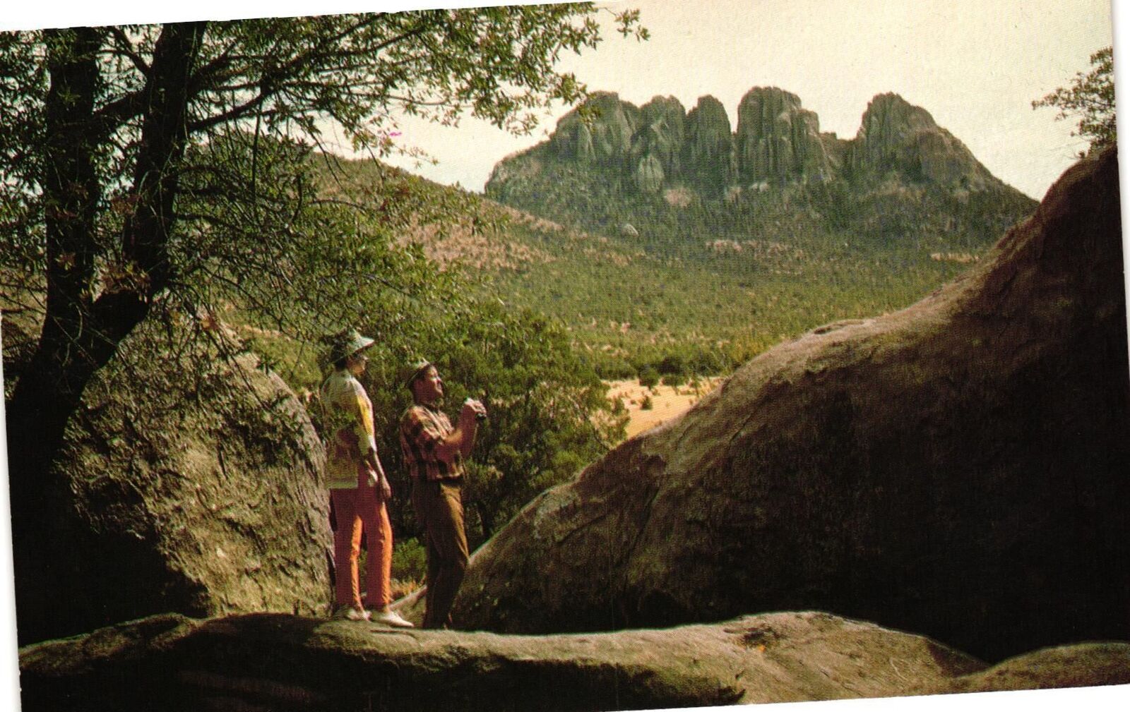 Vintage Postcard- Sawtooth Mountain, Ft. Davis, TX 1960s