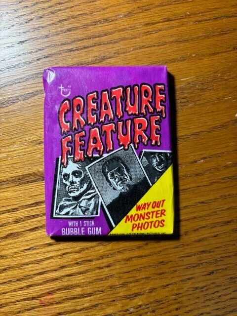 1973 TOPPS CREATURE FEATURE SEALED PACK X 1