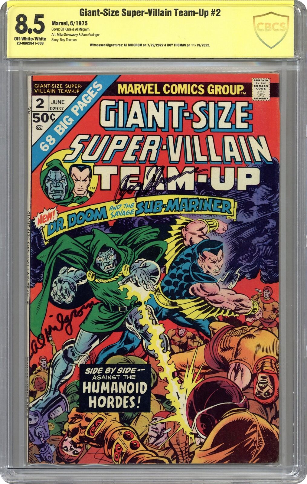 Giant Size Super-Villain Team-Up #2 CBCS 8.5 SS Milgrom/Thomas 1975