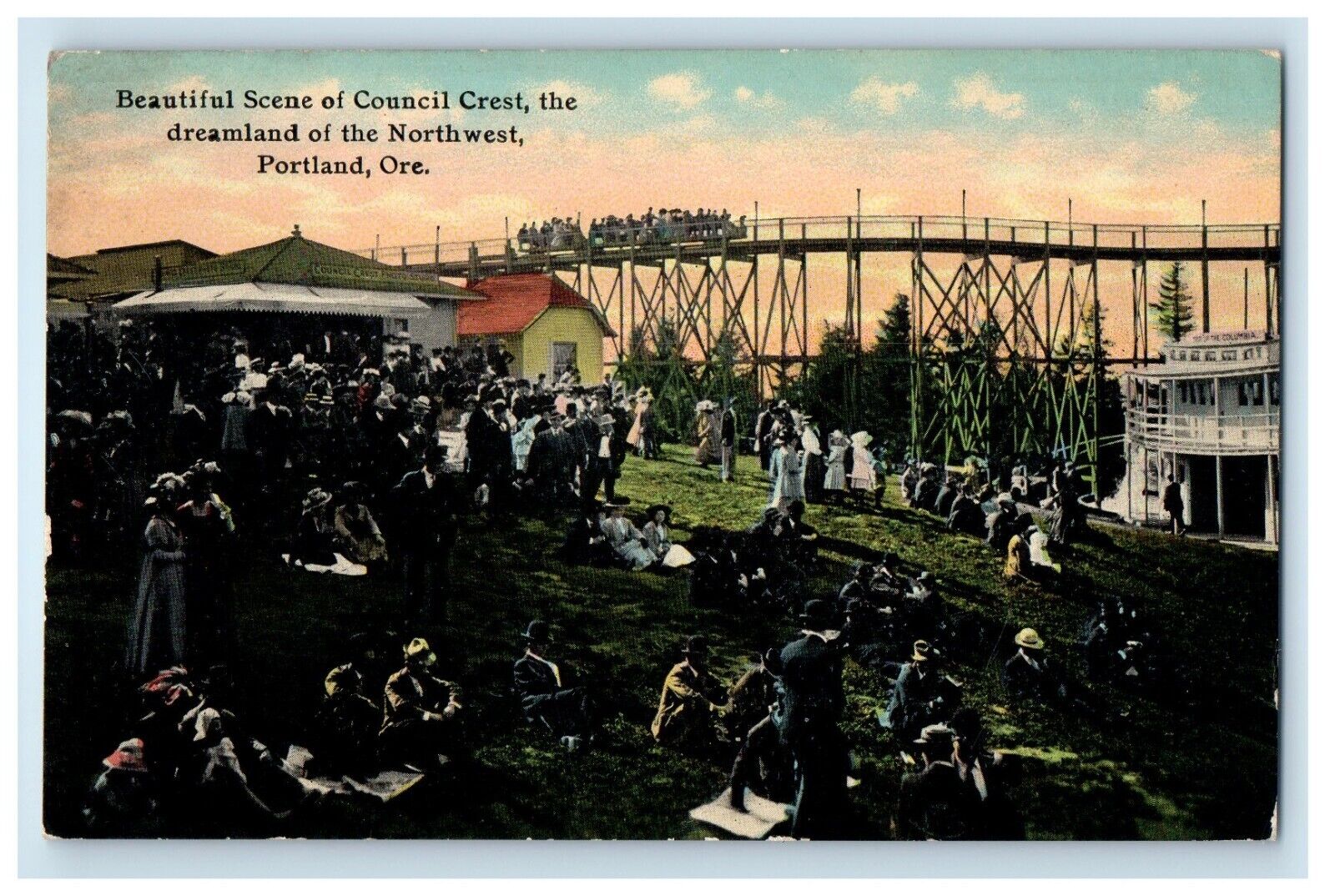 c1910's Beautiful Scene Council Crest Dreamland Northwest Portland OR Postcard