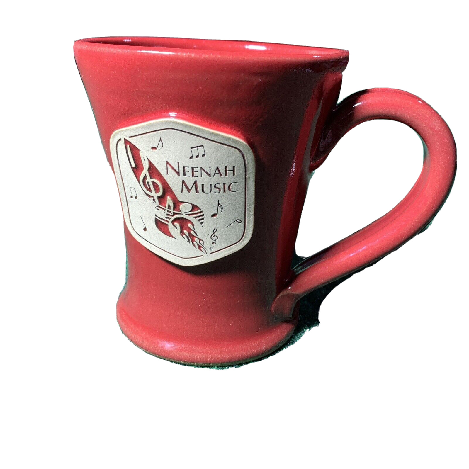 Sunset Hill Mug Stoneware Red Music Coffee Ceramic Pottery Neenah WI Note Band