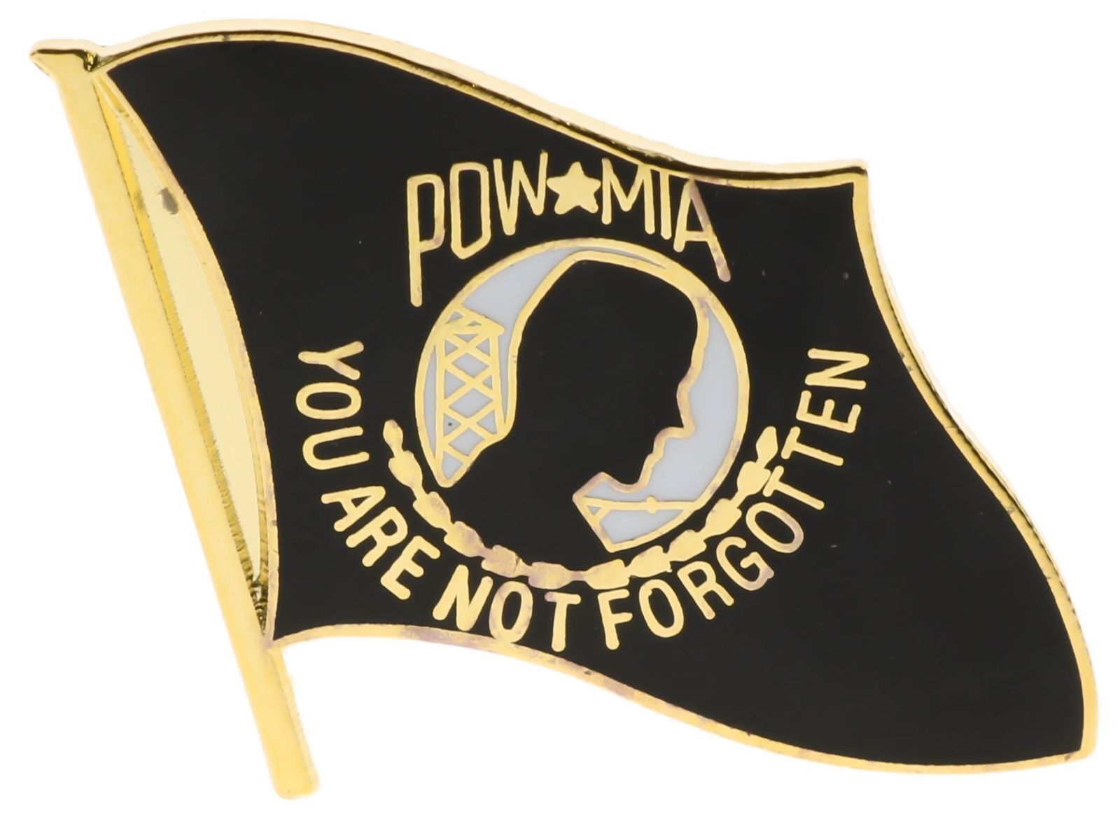 POW / MIA Flag (black) Hat or Lapel Pin HON15294 F4D22M