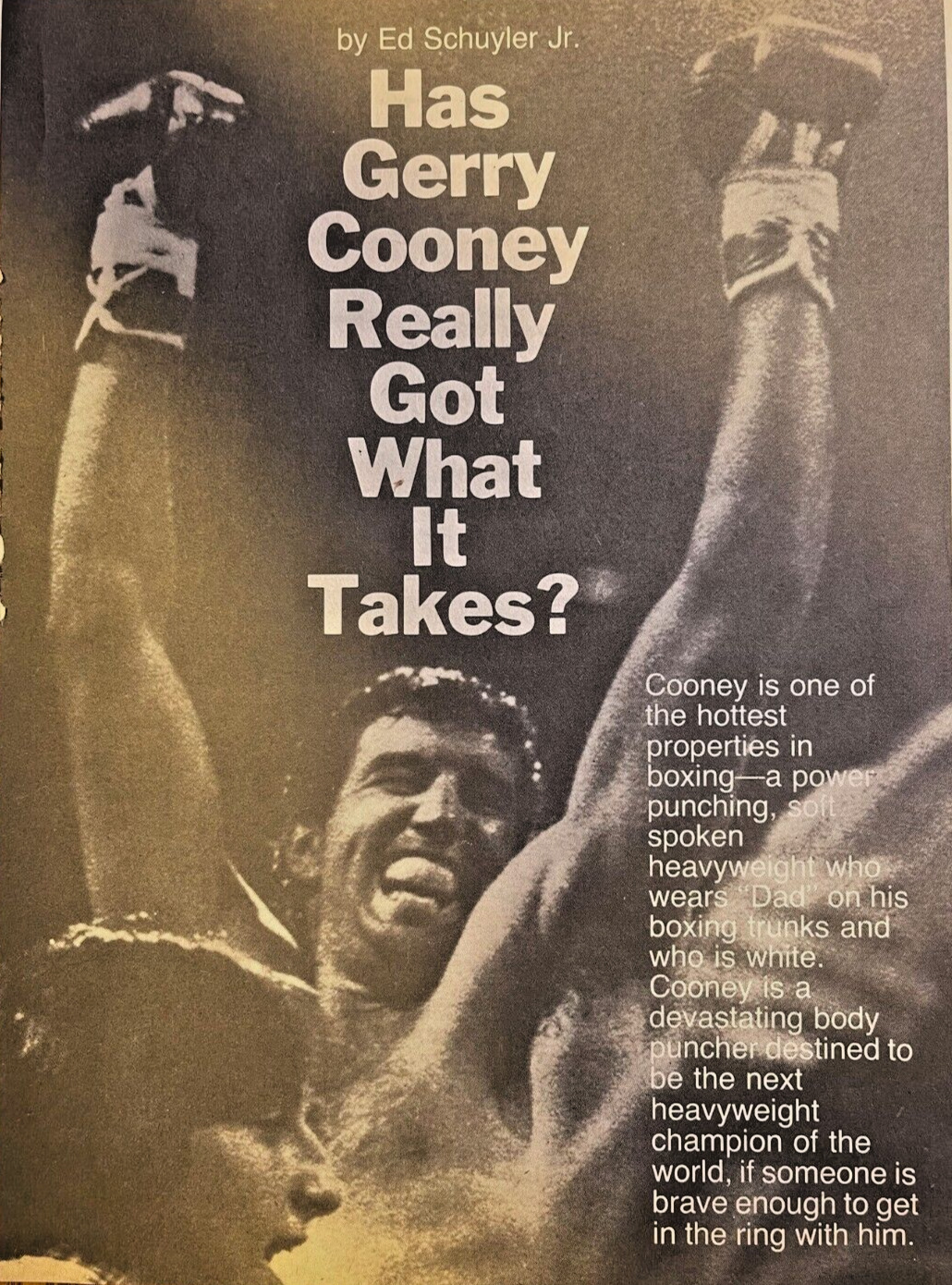 1981 Boxer Gerry Cooney