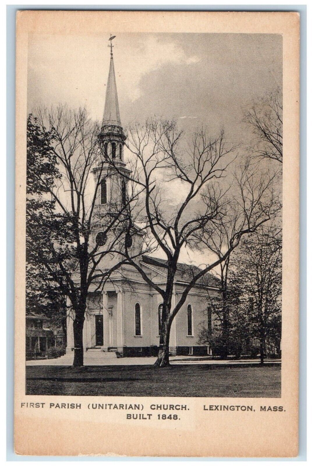 c1930\'s First Parish Unitarian Church Lexington Massachusetts MA Postcard