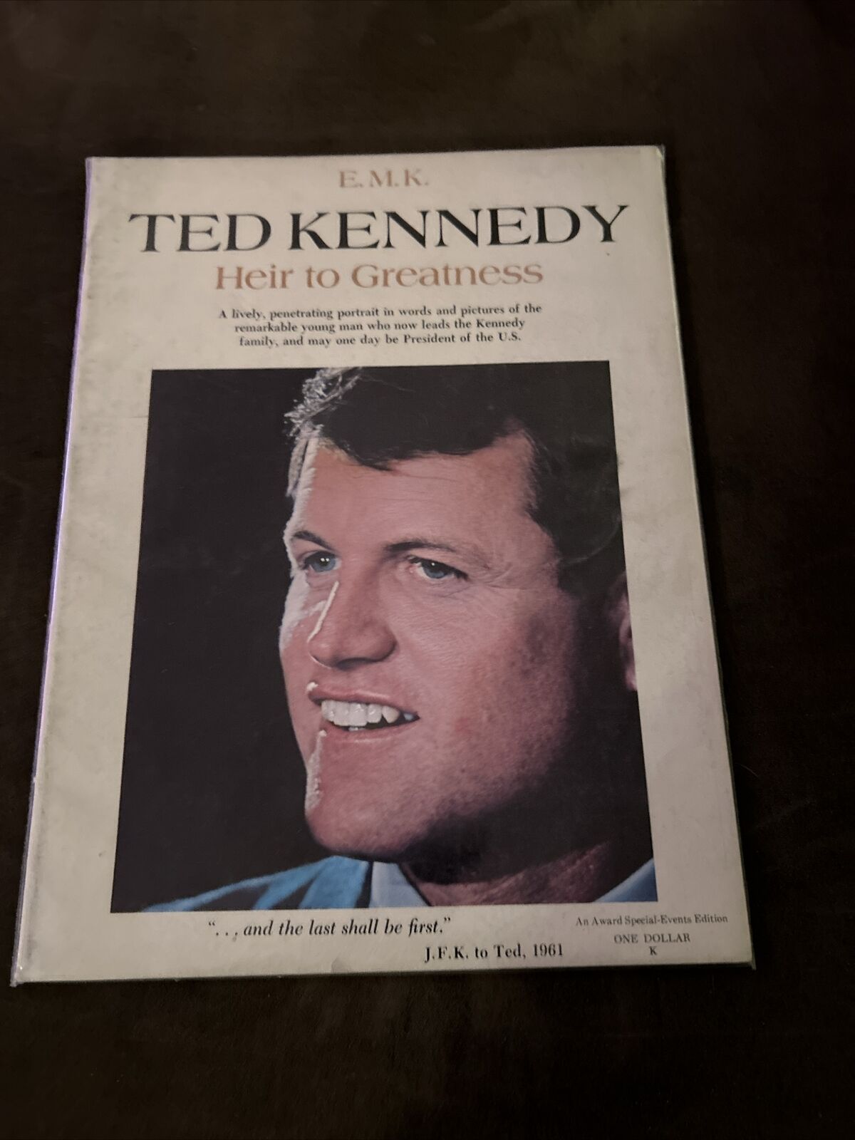 Ted Kennedy Heir to Greatness Magazine, 1968, An Awards Special Events Edition