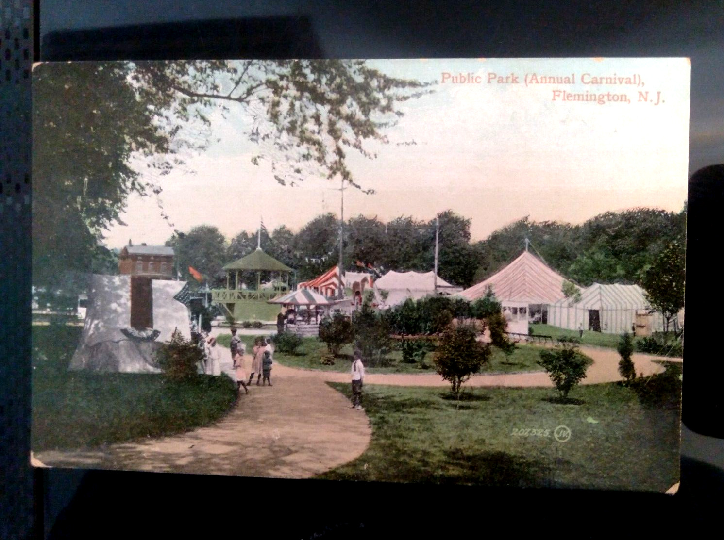 Postcard NJ Flemington Public Park Annual Carnival Fair c1910