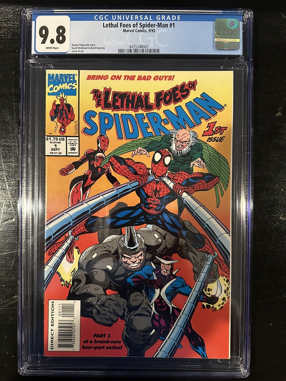 Lethal Foes of Spider-Man #1 CGC 9.8 (Marvel 1993)  White Pages