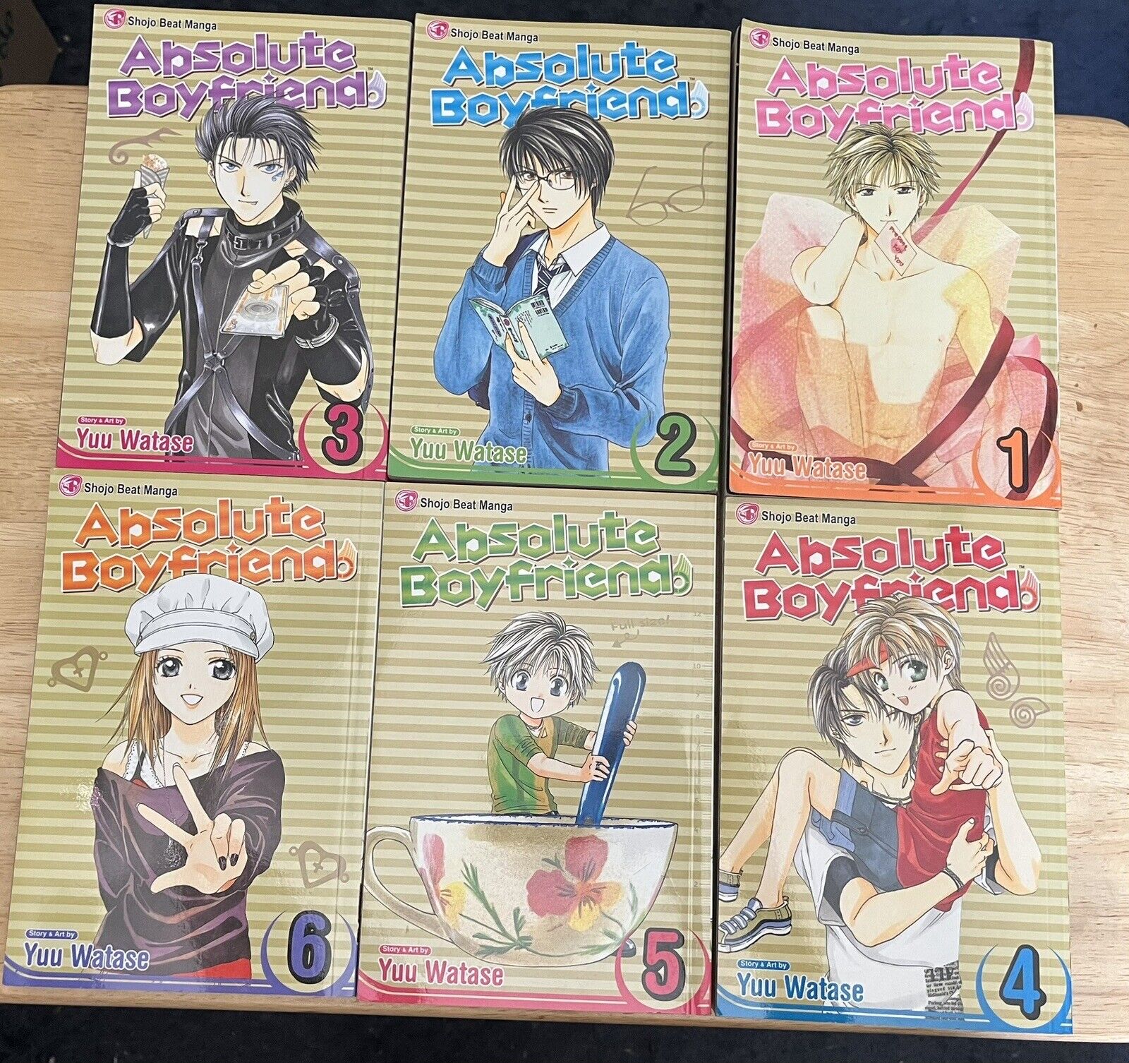 Absolute Boyfriend Volume 1-6 Yuu Watase Shojo Beat Manga VIZ Media Preowned