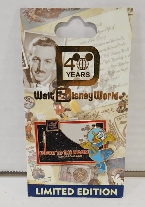 Disney WDW - 40th Anniversary Of Walt Disney World Flight To The Moon LE Pin NEW