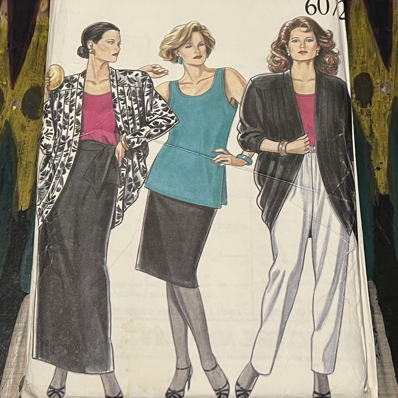 Vintage 1990s New Look 6072 Jacket Top Skirt Trousers Sewing Pattern 18-28 UNCUT