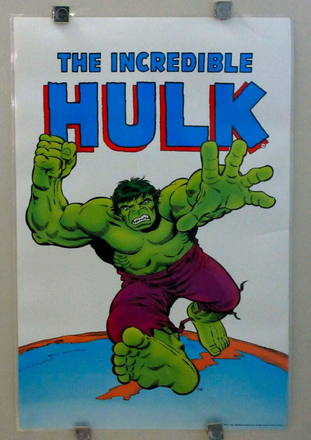 Vintage 1978/1985 Incredible Hulk Marvel Comics poster 1:Romita,Trimpe/Laminated