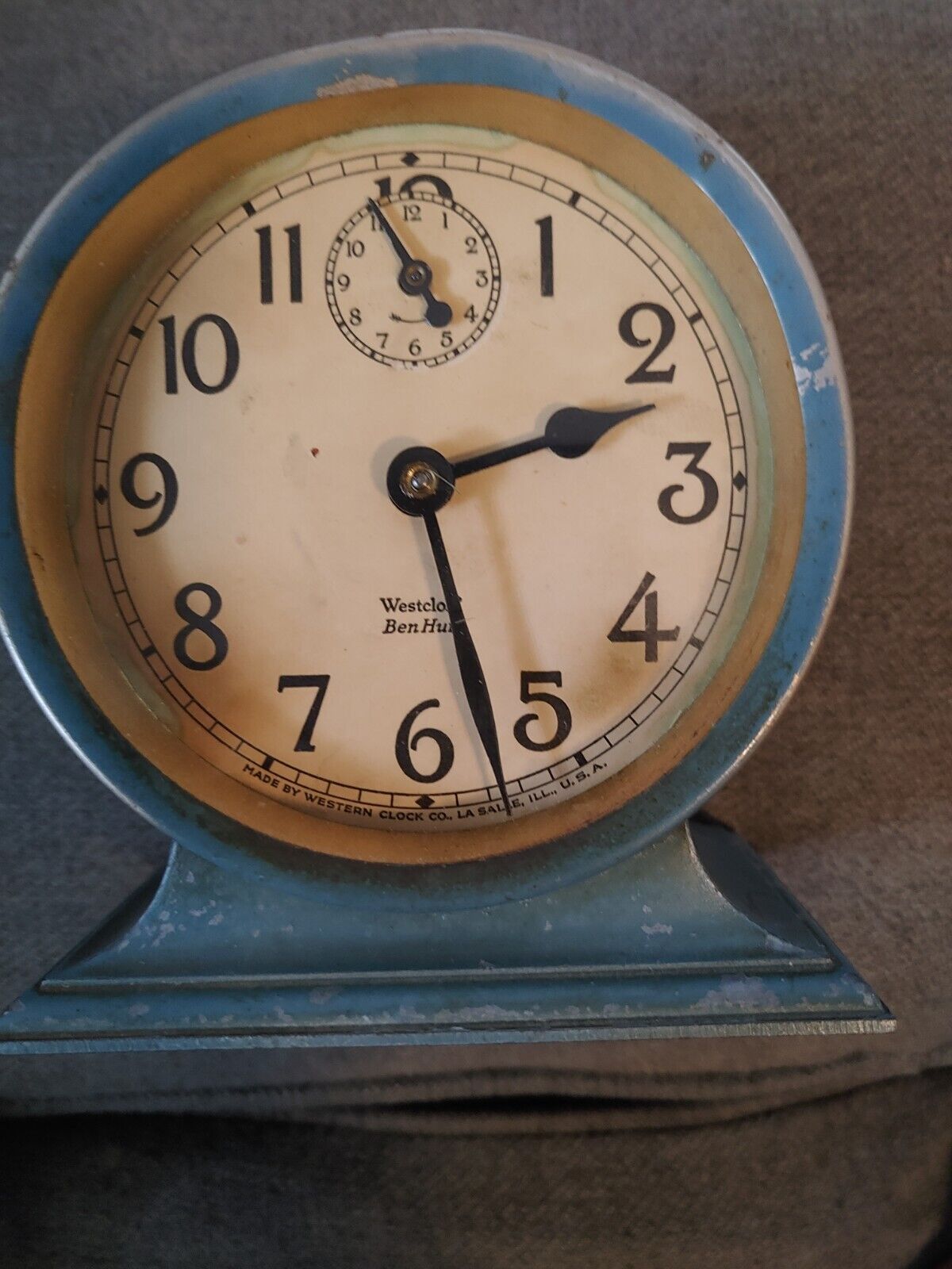 Vtg 1927 Westclox Ben Hur Alarm Clock Alarm Knob Is Missing