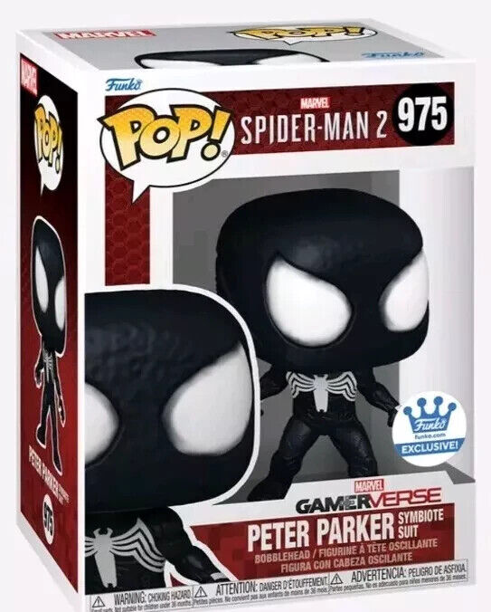 Funko POP Spider-man 2 Peter Parker SYMBIOTE Suit 975 w/Protector Presale