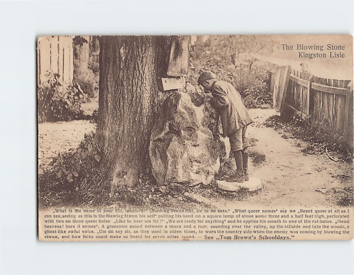 Postcard The Blowing Stone Kingston Lisle England