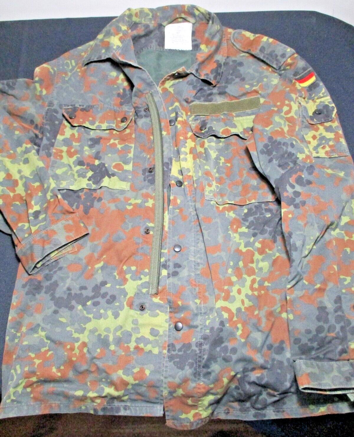 VTG 1997 German Military Jacket/Shirt GE KOHLER GMBH (GR-NR 15) Flags On Sleeves