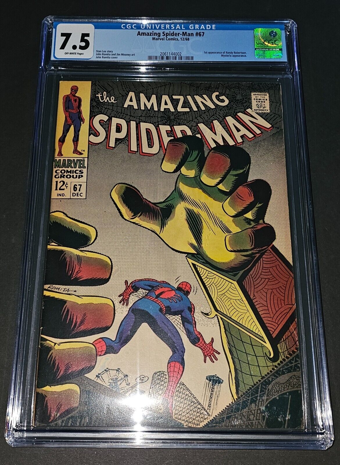AMAZING SPIDER-MAN #67 1968 Marvel CGC 7.5