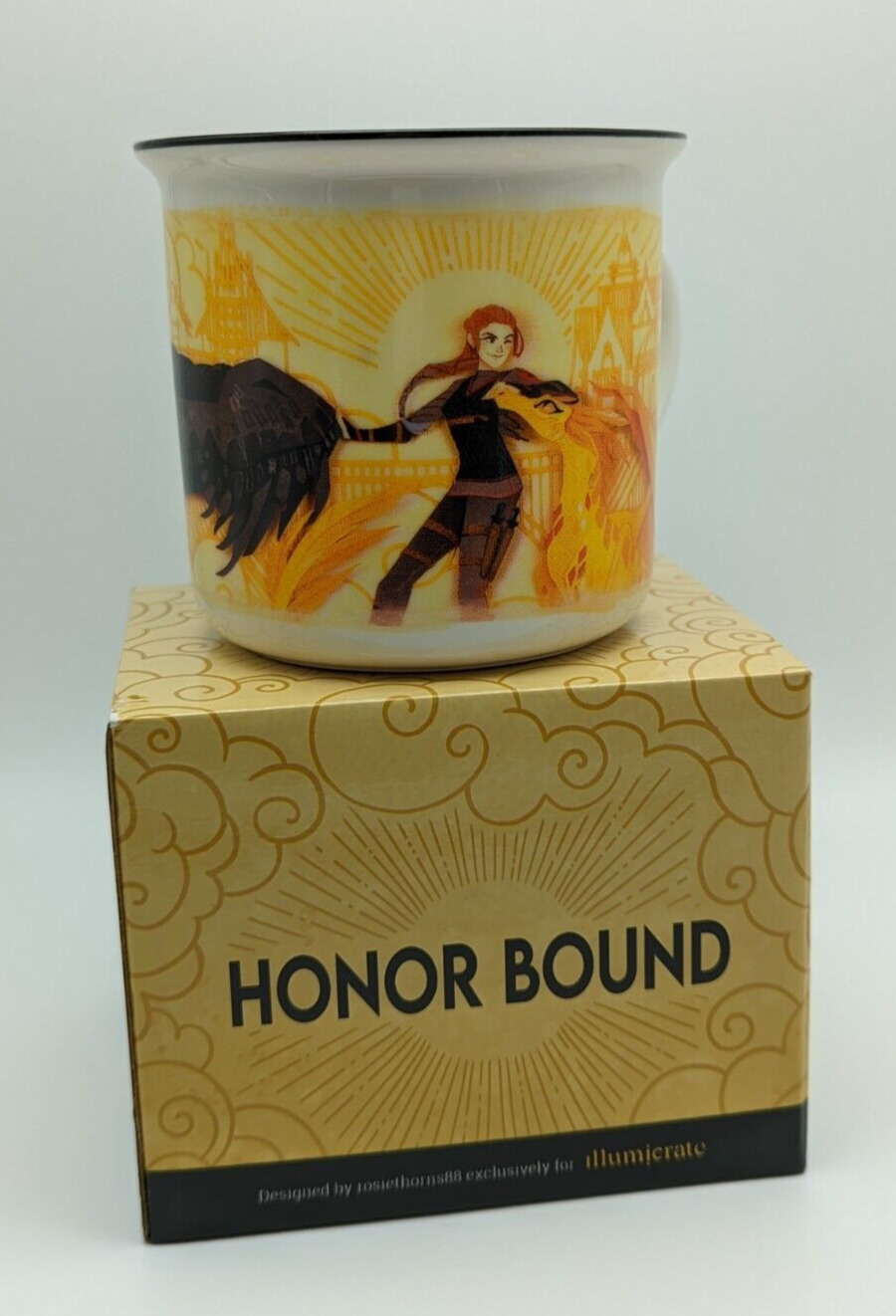Illumicrate Exclusive Honor Bound Rosiethorns88 Fourth Wing Ceramic Mug