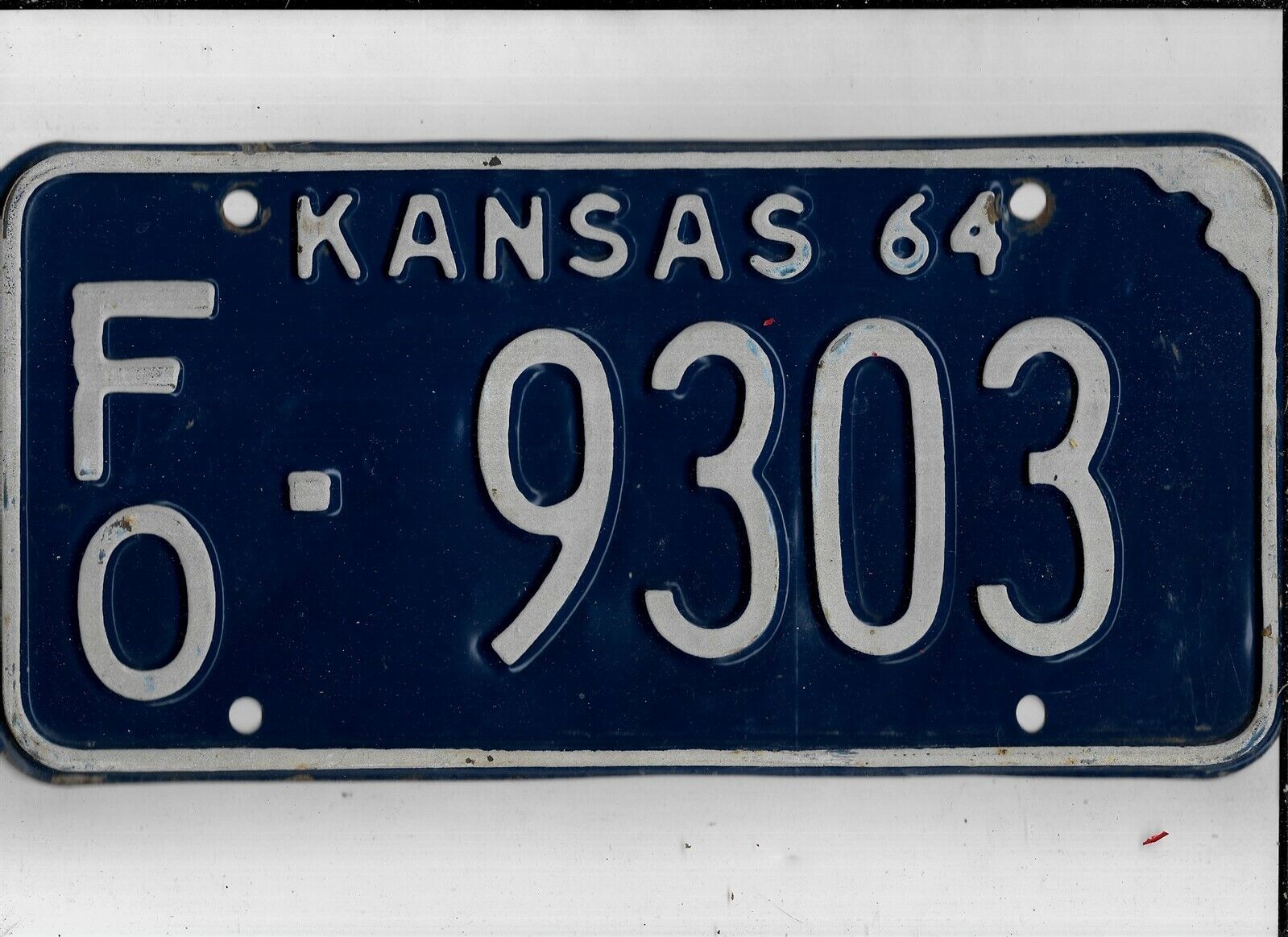 KANSAS passenger 1964 license plate \