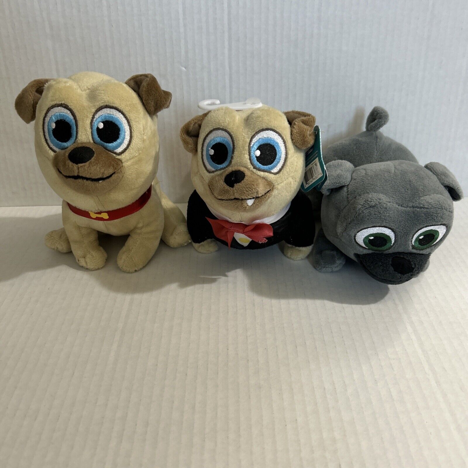 Lot of 3 Disney Puppy Dog Pals Formal Plush ROLLY and BINGO Stuffed Toy 6\