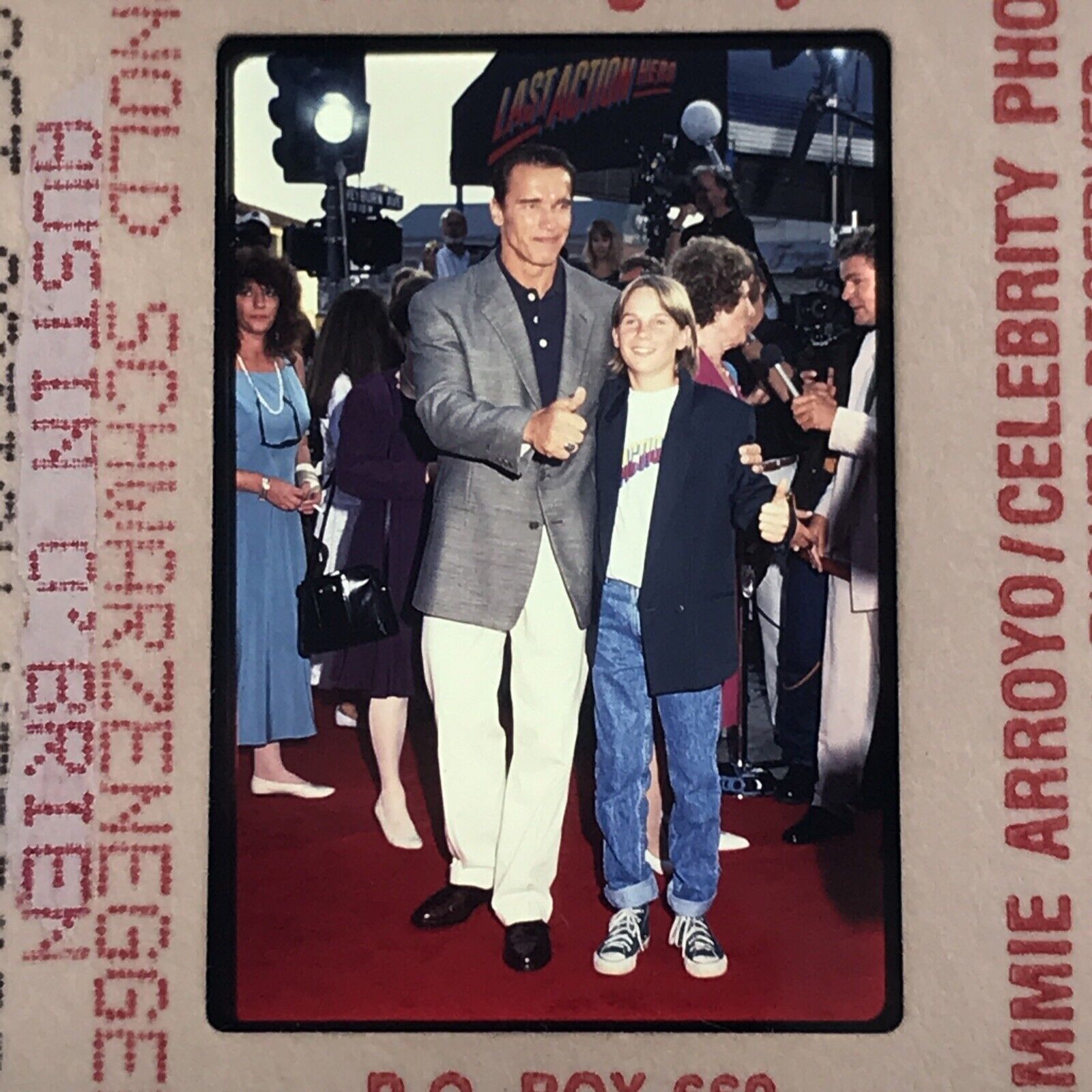 1993 Arnold Schwarzenegger Austin O\'Brien Celebrity Transparency Slide