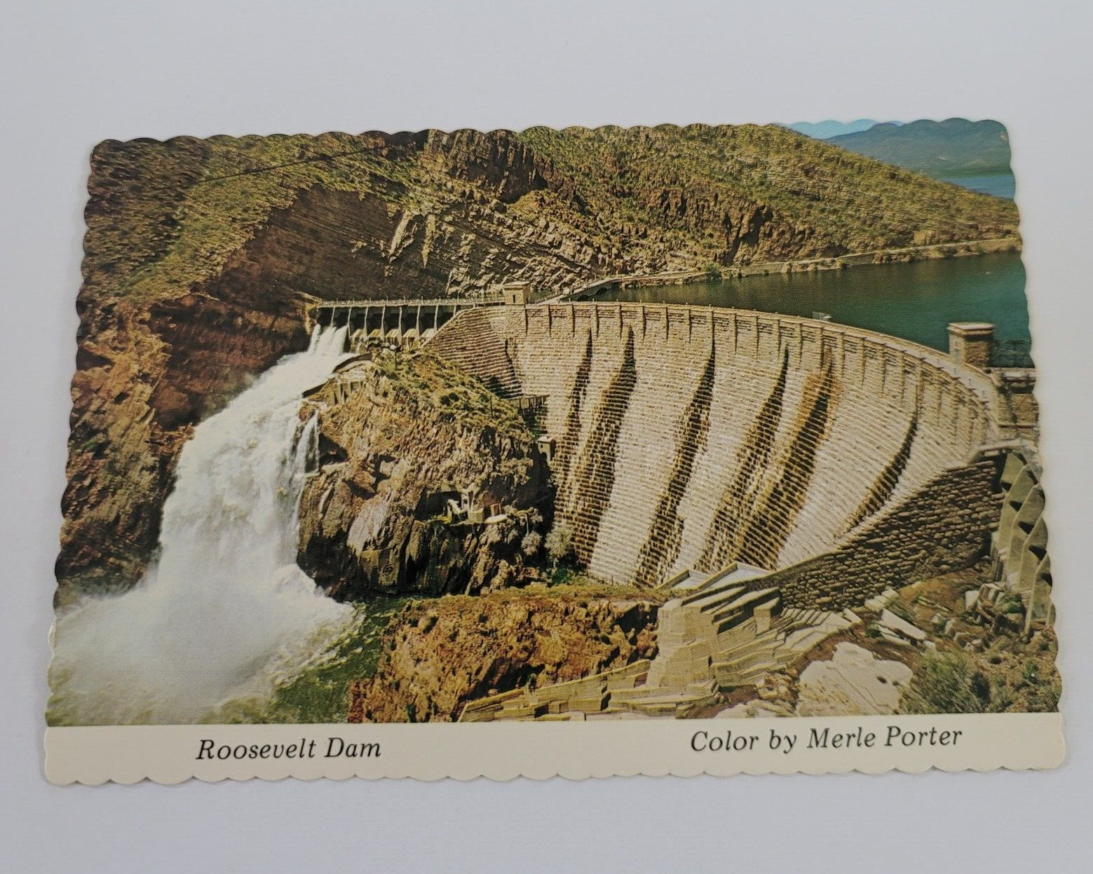 Vintage 1978 Postcard Theodore Roosevelt Dam-Salt River Arizona Merle Porter