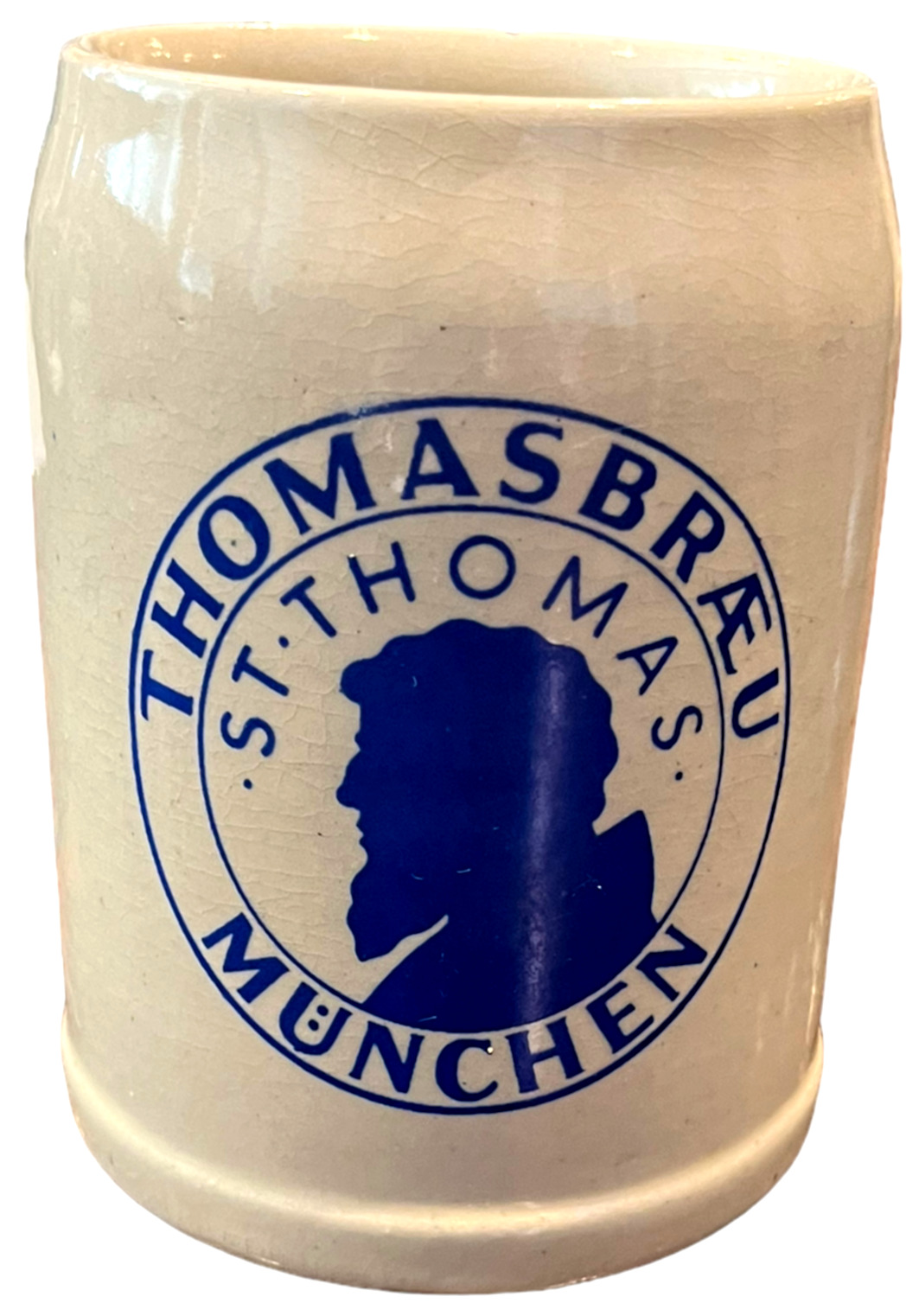 THOMASBRAEU St. Thomas MUNCHEN 0.5 Liter Beer Stein Mug - Ceramic Beer Mug